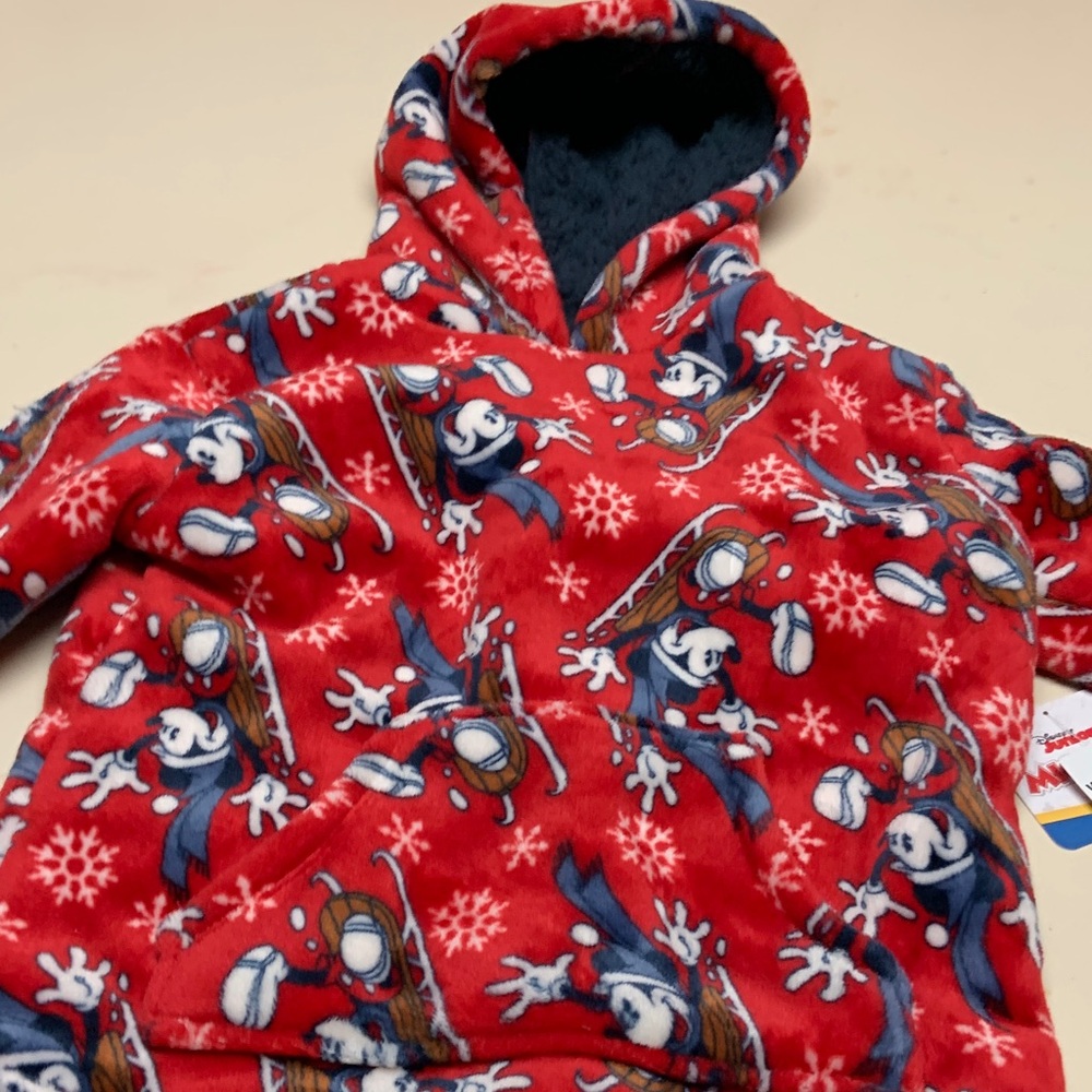 Disney Red and Blue Kids Hoodie with Character Design